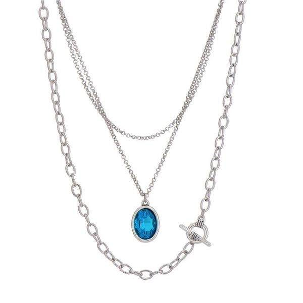 

sandrine fashion jewelry european charm delicate women girls crystal multilayer necklace sweater chain silver color chokers, Golden;silver