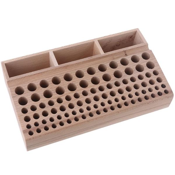 

other arts and crafts 46/98 holes wooden leather tool storage box storing organizer leathercraft rack stand punching tools holder 24te