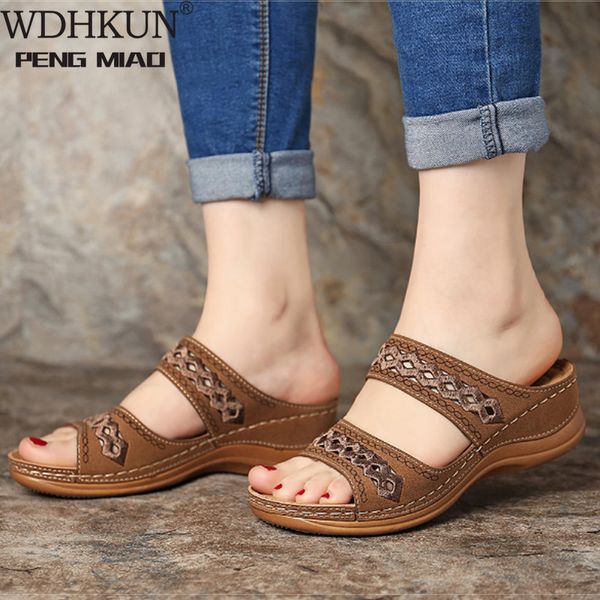 

sandals women fashion wedges shoes for slippers summer with heels flip flops beach casual gzyw, Black