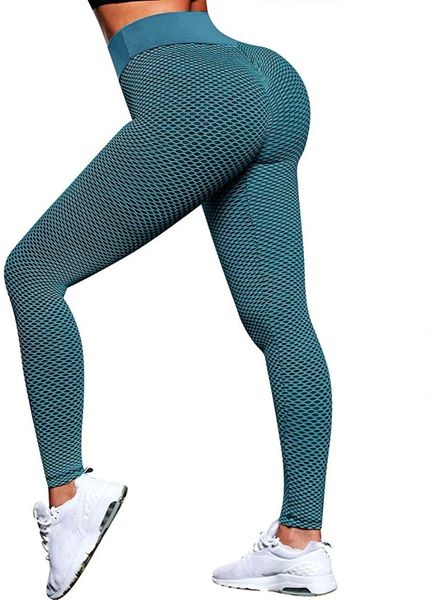 

yoga outfit grid tights pants women seamless high waist leggings breathable curve gym fitness push up clothing girl pant