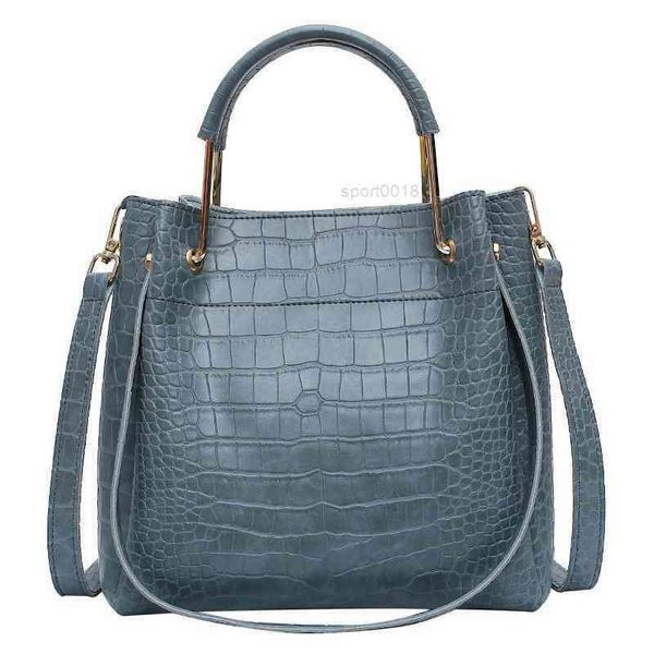 

hbp non- crocodile korean personalized cross bucket bag simple and fashionable solid color commuting business travel handbag fashion po cpdy
