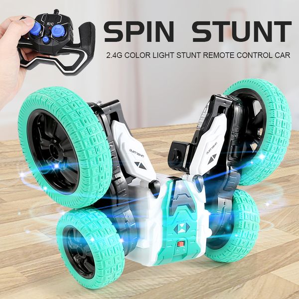 

2.4g rc spinning stunt car 360 degree rolling double-sided four-channel drift rally mini race kids engine toys electric vehicle