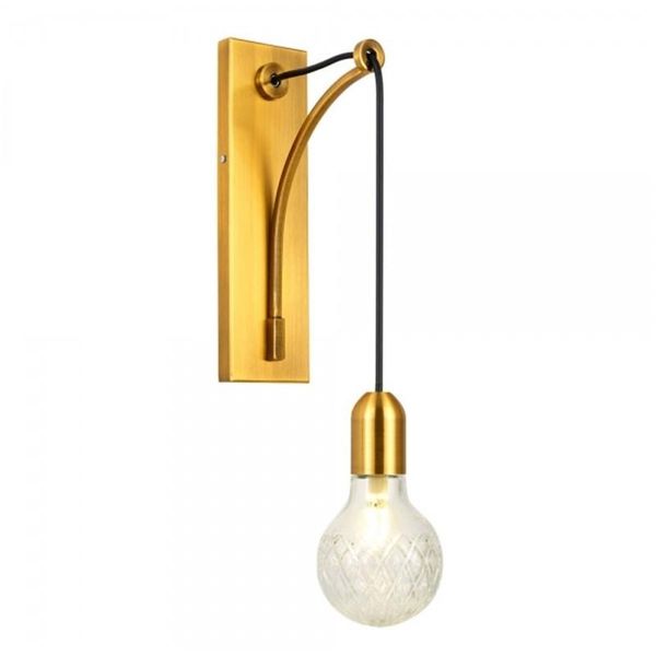 

wall lamp loft nordice crystal luminaria glass sconces wood dining room bedroom living