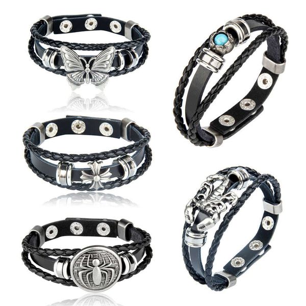 

bracelet handmade beaded butterfly various leather bracelets, Golden;silver