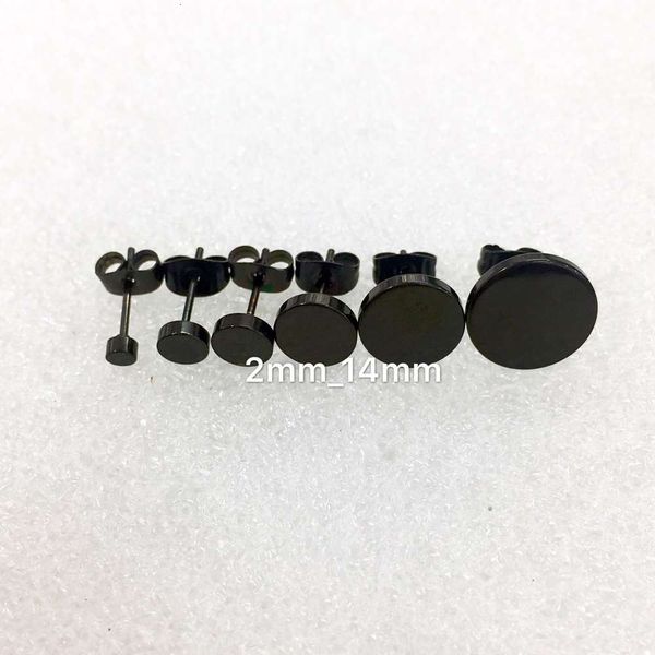 

simple hip black earrings stainless vacuum plated earrings version