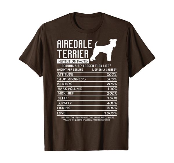 

Airedale Terrier - Airedale Terrier Nutrition Facts T-Shirt, Mainly pictures