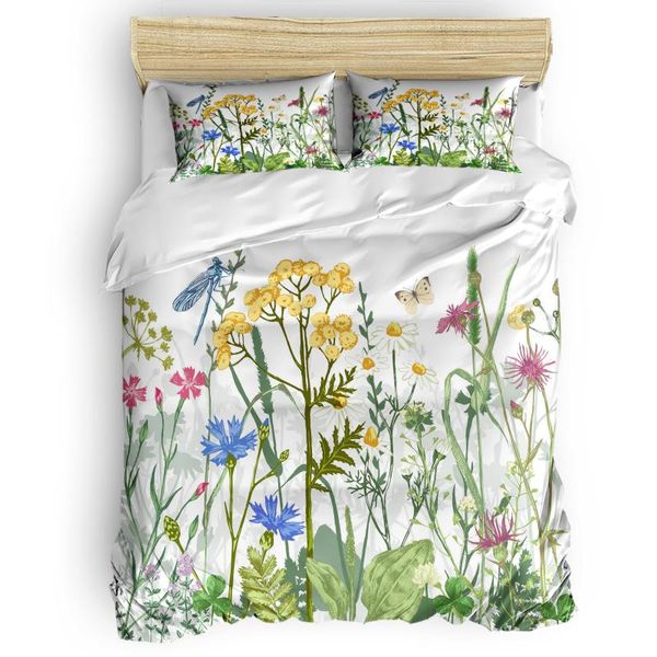 

bedding sets flowers butterfly dragonfly duvet cover set comfortable bedroom supplies comforter 2/3/4pcs