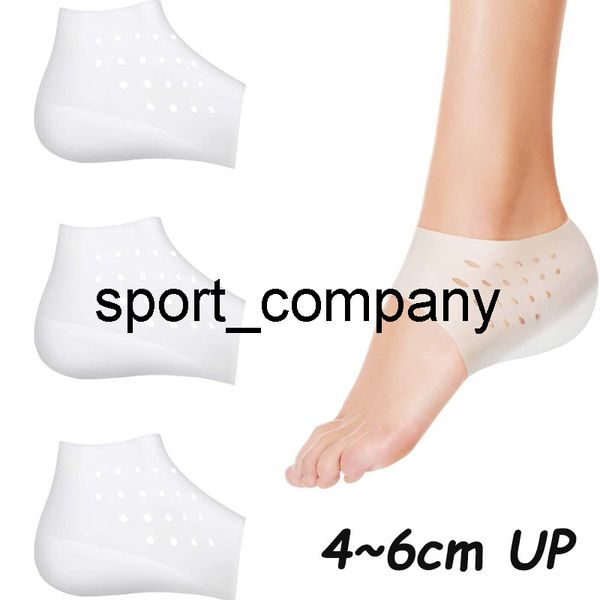 

1pair 4/5/6cm silicone concealed footbed enhancers height increase insoles elastic pads for most of shoes socks, Black