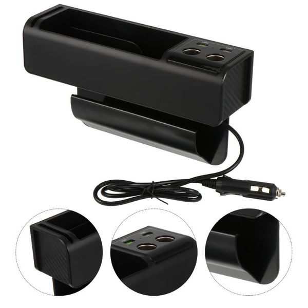 

car organizer console side container multifunctional seat with usb ports