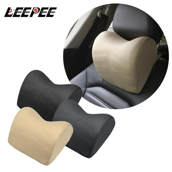 

seat cushions leepee neck protection auto head rest cushion safety support pad mesh fabric cover car headrest pillow in
