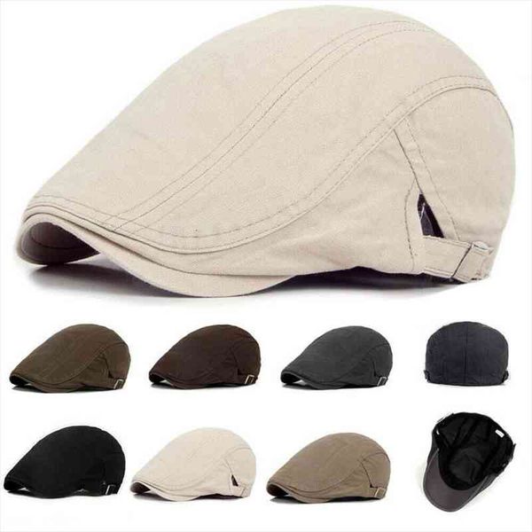 

fashion summer men berets pure color newsboy gatsby cap mesh cabbie golf driving sun flat beret, Blue;gray