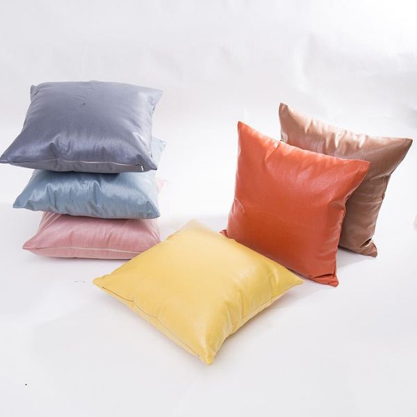 

cushion/decorative pillow pillowcases imitation leather sofa waist throw cushion cover home decor case funda cojin cojines
