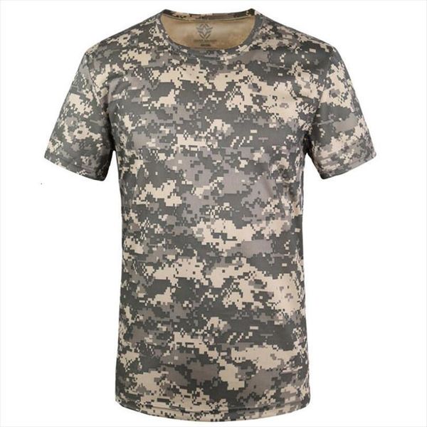 

summer quick dry camouflage men t shirts o neck short sleeve tee mens casual outdoors tactical combat military, White;black