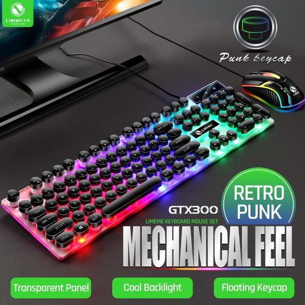 

keyboard mouse combos punk and set retro round keycap