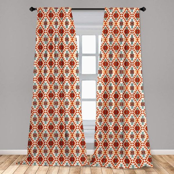 

curtain & drapes tribal curtains prehistoric traditional aztec folk motif with geometric triangles native design window for living room