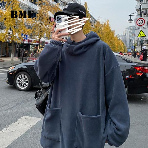

men's hoodies & sweatshirts korean style loose oversized hoodie kpop hip hop plus size couple clothes streetwear men clothing harajuku, Black