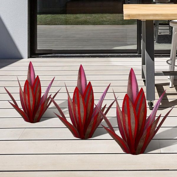 

31cm diy art tequila rustic sculpture garden decoration outdoor yard home decor, tuin decoratie, jardin, 9 leaves decorative flowers & wreat