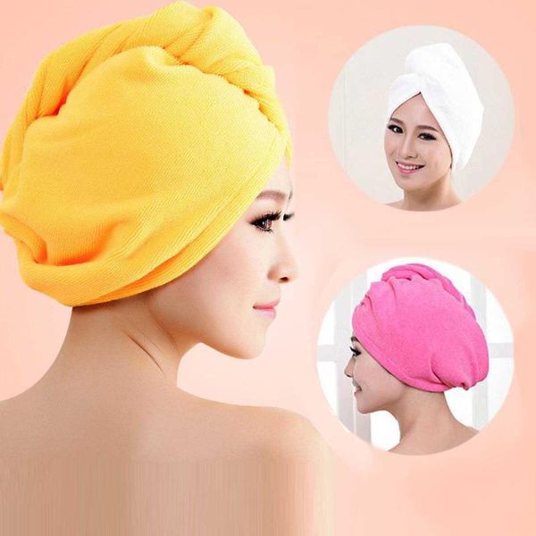

towel useful hair drying soft turban bath cap washcloths plush