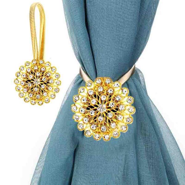 

other home decor 2pcs crystal curtain straps rhinestones magnet tieback magnetic curtains buckle punch curtian holder accessories