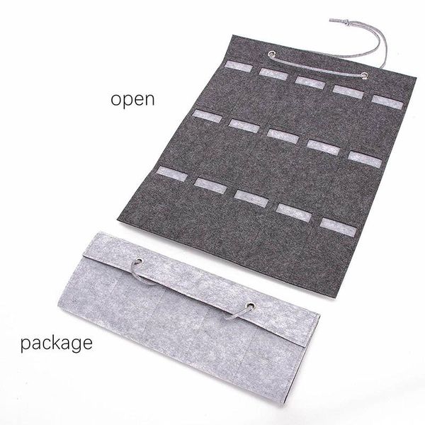

storage boxes & bins sunglasses hanging bag 15 slots felt cloth multifunction organizer for wall xoa
