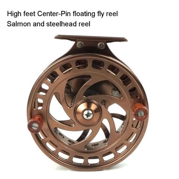 

aventik cnc machined cut center-pin floating fishing reel high feet salmon steelhead reels super light baitcasting