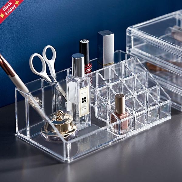 

trapezoid plastic transparent makeup display rack lipstick stand cosmetic organizer holder jewelry box storage boxes & bins