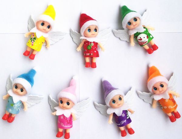

christmas mini doll for birthday cake bag pendant surprise gift 10cm cute elves with removable clothes and twistable body adorable elf babie