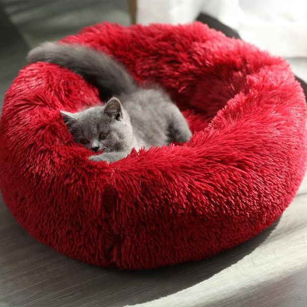 

pet bed deep sleep cathouse doghouse plush round nest cat dog mat kennels & pens