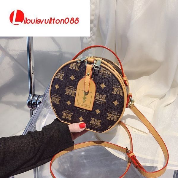 

ladies designer handbags handbag women's bag 2021 fashion small round printed single shoulder messenger cake