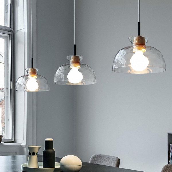 

pendant lamps japanese style log glass small chandelier restaurant lights bar stairwell entrance bedside lamp indoor lighting e27