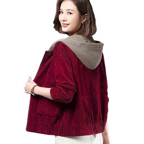

plush 2021 coat women's autumn and winter large loose middle-aged mother korean hooded versatile short style, Black;brown