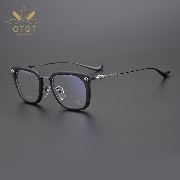 

design glasses hand carved rimmed spectacle frames, White;black