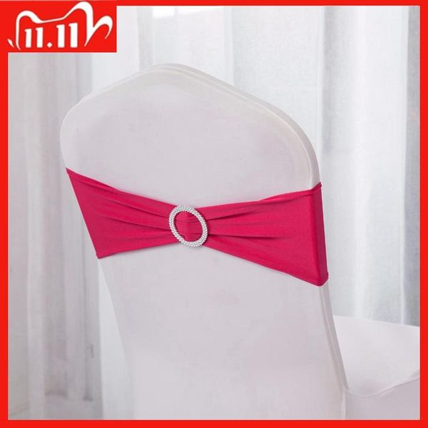 

ship from germany 100pc spandex chair bands sash stretch lycra band with buckle for wedding party decoration sashes