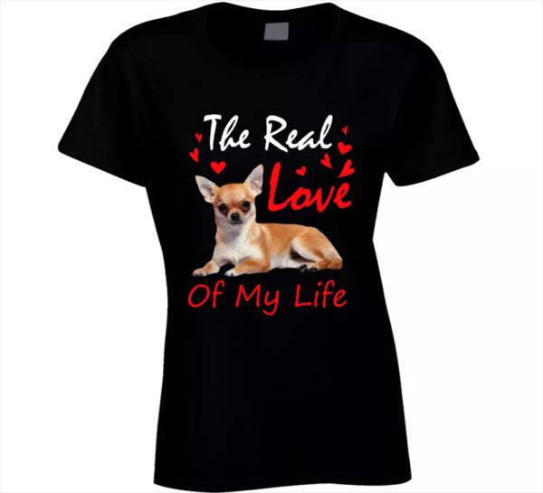 

chihuahua dog popular tees show real love of my lover ladies t shirt gift new, White;black