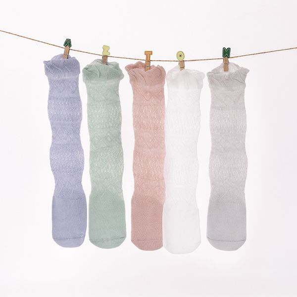 

lovely cartoon baby ventilation net socks summer thin mosquito control stockings children mesh sock 0-1-3 1 6yq t2, Pink;yellow