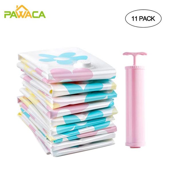 

clothing & wardrobe storage 11pcs thickened vacuum bag for cloth compressed with hand pump reusable blanket clothes quilt organizer