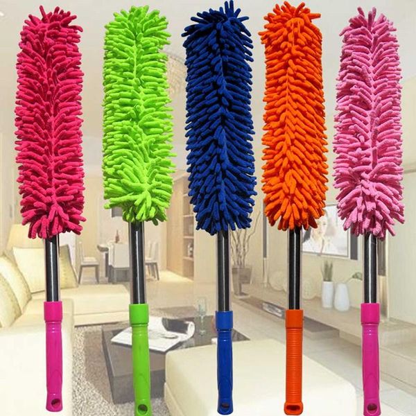 

1pcs random colors 57cm extra long flexible car wash brush microfiber noodle chenille alloy wheel cleaner cleaning tool sponge