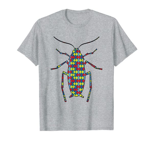

cockroach autism awareness kids termite puzzle day mom gift t-shirt, White;black