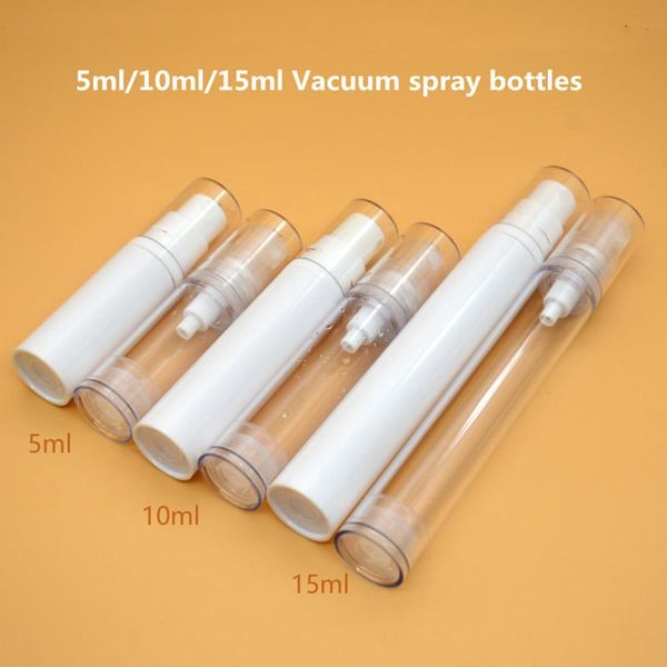 

storage bottles & jars 5/10/15ml wholesal empty vacuum spray bottle pressing plastic travel portable perfume lotion sample refillable