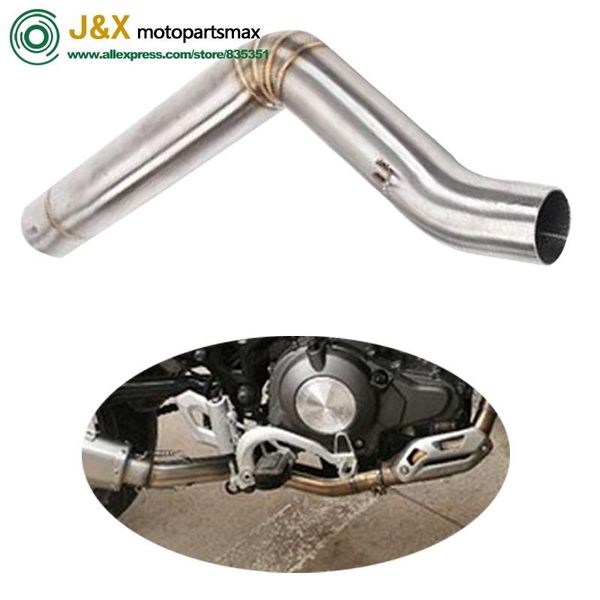 

motorcycle exhaust system trk5021 middle link pipe connection for benelli trk 502 trk502 slip on 2021