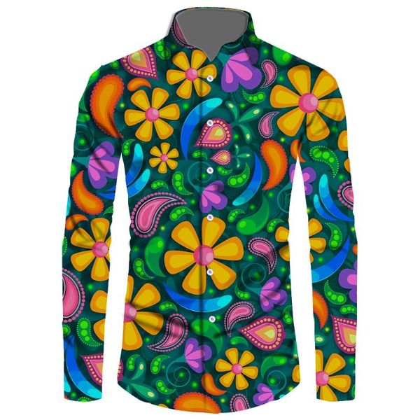 

men's casual shirts bandana long sleeve shirt for men retro ptint sublimation shirts5, White;black