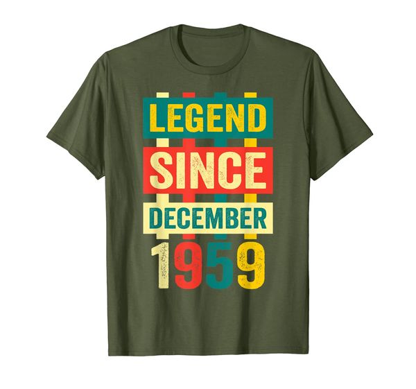 

legend since december 1959 t-shirt 60 years old shirt bday g, White;black