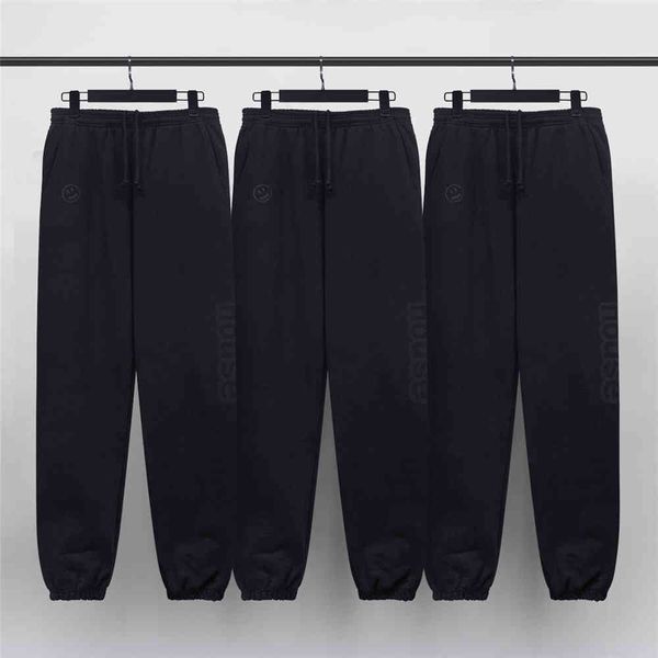 

capris version black heavy cotton embroidery trousers winter justin bieber sweatpants three-pocket styling