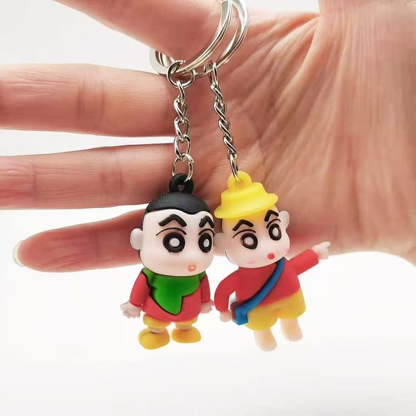 

2021 fashion keychain cartoon keychain bag pendant cute crayon new doll gift, Silver
