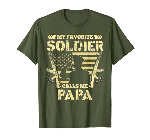 

My Favorite Soldier calls me Papa proud T-Shirt, Mainly pictures