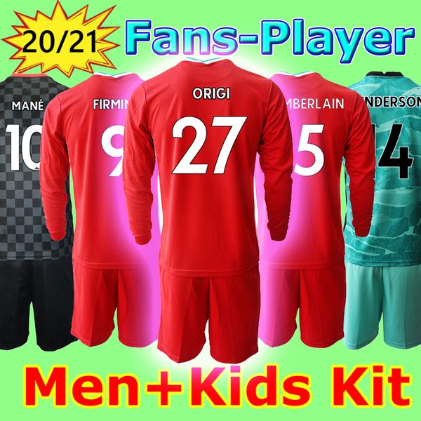 

20 21 season soccer jersey football training suit tracksuit fans playr sturridge long sleeve shirt pants men women and kids kit, Black