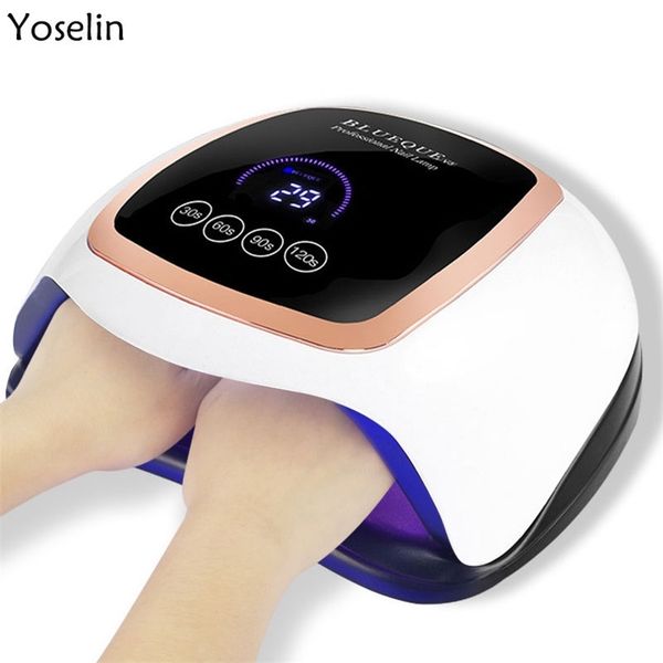 

powerful uv led for manicure salon at home dryer full lcd display drying gel polish lamp nail 210320