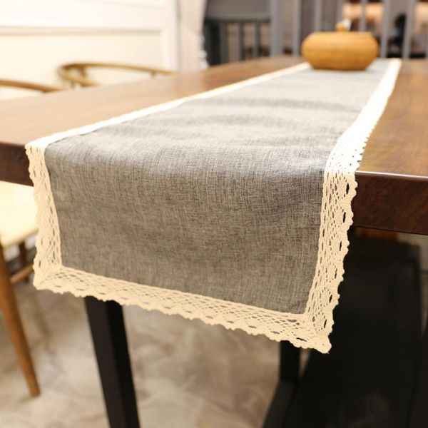 

table cloth 30x210cm vintage natural runner parties lace cotton linen runners for wedding decor home textiles