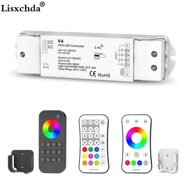 

dimmer 4 channel led strips rgbw controller v4 with touch screen rt4 rgbw remote controller rf for dc12v 24v strips