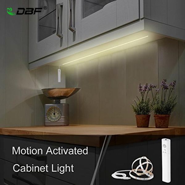 

under cabinet lighting, battery operated/usb rechargeable motion activated led strip lights kit for cabinet,kitchen,wardrobe light